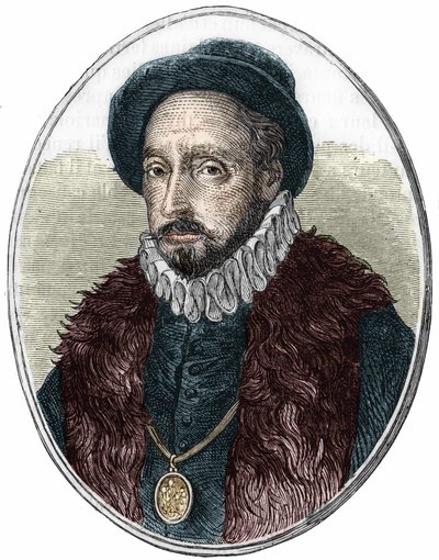 Michel de Montaigne (1533-1592), Fransız yazar. by Unknown artist