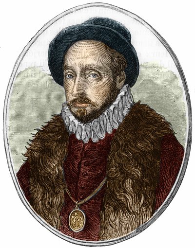 Michel de Montaigne (1533-1592), Fransız yazar. by Unknown artist