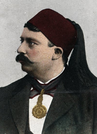 Naceur Bey (Mohamed el-Naceur Bey) (1855-1922) Tunus Beyi (Muhammed V an-Nasir Husainid Bey of Tunis) Portresi 20. yüzyıl başı kromolitograf by Unknown Artist