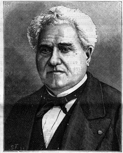 Paul Gervais (1816-1879), Fransız zoolog ve paleontolog portresi. “” La Nature” da gravür by Unknown artist