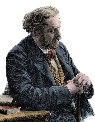 Paul Jules Barbier (1825-1901) Fransız yazar portresi by Unknown artist