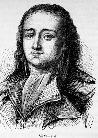 Pierre Gaspard Chaumette (1763-1794), Fransız politikacı, Cordeliers Kulübü üyesi ve Paris İsyancı Komünü sendikası savcısının portresi... Tutuklandı ve ev sahibi aşırılık yanlılarıyla birlikte giyotinle idam edildi. by Unknown artist