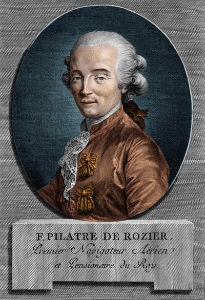 Pilâtre de Rozier (1756 - 1785), Fransız fizikçi ve havacılık (sıcak hava balonuyla ilk yolculuk) portresi by Unknown artist