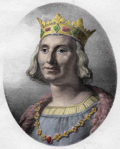Saint Louis portresi (Saint-Louis, Louis IX (1214-1270) - Fransa Kralı Saint Louis IX (1214-70) - by Unknown artist