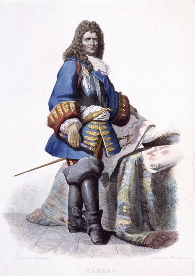 Sébastien Le Prestre de Vauban, Fransa mareşali ve askeri mühendis (1633-1707) portresi. - “” Fransız Plutarkhos”ta by Unknown artist