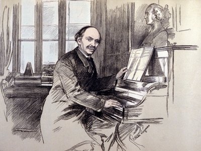 Sir Julius BENEDICT'in (1804-1885) portresi. Almanya doğumlu bir besteci ve orkestra şefiydi, İngiltere'de yaşıyordu. by Unknown artist