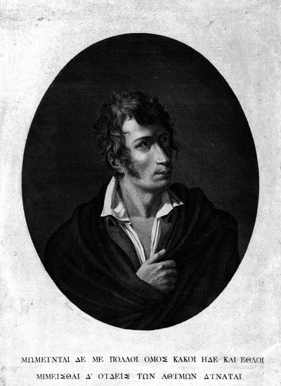 Ugo Foscolo'nun Portresi (1778 - 1827). by Unknown artist