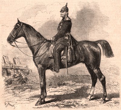 William I'in at sırtında üniformalı portresi by Unknown