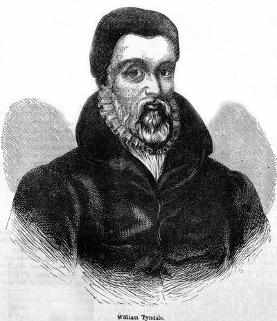 William Tyndale (Tindale) (1494-1536), Galli ilahiyatçı ve çevirmen portresi. 19. yüzyılın gravürü. by Unknown artist