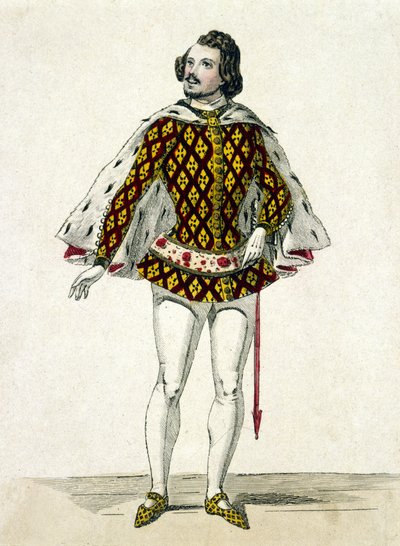 Fransız tenor Gilbert-Louis Duprez'in (1806 - 1896), Donizetti'nin Paris'teki “La Favourite” oyununun üçüncü perdesinde Fernando rolündeki portresi. 1838. by Unknown artist