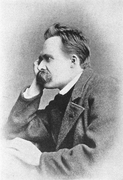 Alman filozof Friedrich Nietzsche'nin (1844 - 1900) portresi. by Unknown artist