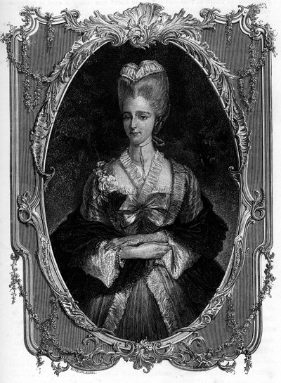 Boufflers Markizi Marie Francoise Catherine de Beauvau Craon (1711-1787) - İlk yazarlarımız tarafından “Dünyanın Kraliçeleri”nde 1862 gravürü - JGD Armandaud yönetiminde yayınlandı by Unknown artist