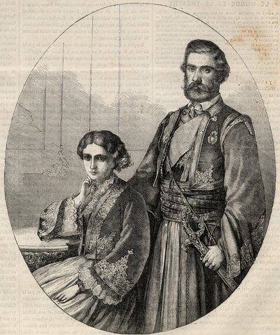 Sırbistan Prensi III. Michael (1823-1868) ve Prenses Julie