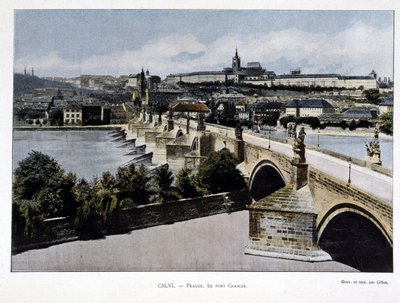 Prag, Charles Köprüsü, 19. yüzyılın sonlarında by Unknown artist