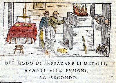 Eritme için metalin hazırlanması - Biringuccio