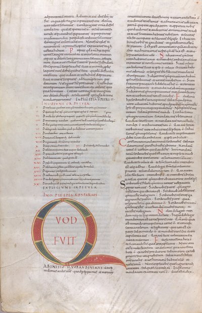 Quod fuit ab initio, Illuminated Initial by Unknown artist