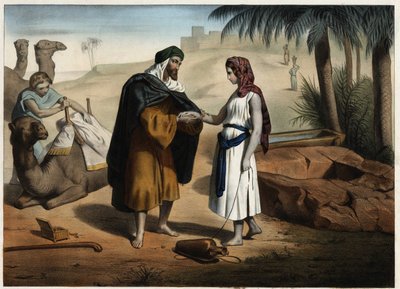 Rebecca ve Eliezer kuyuya: Mezopotamya