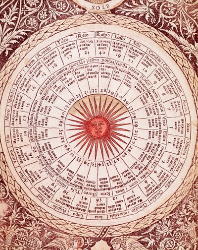 Lorenzo Spirito Gualtieri (veya Lorenzo Spirito da Perugia (Perugia)) (1426-1496) şair ve hümanist tarafından "Libro delle yayınlandı" dan Güneş Burç Plakasının Temsili by Unknown artist