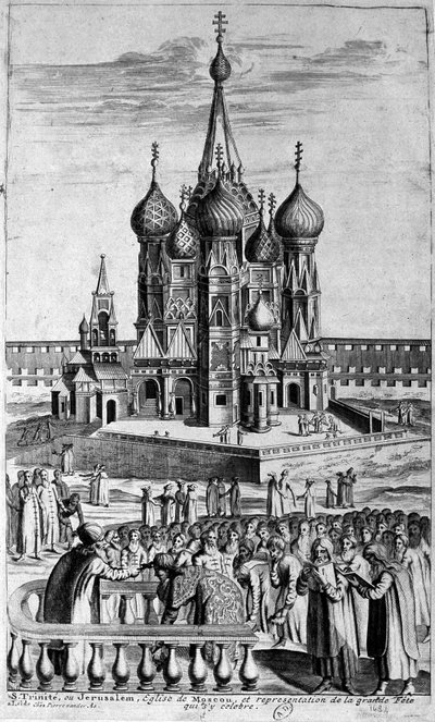17. yüzyıldan kalma bir gravürde Moskova