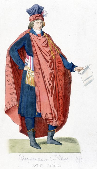 1792 Fransız Devrimi sırasında halkın temsilcisi. by Unknown artist