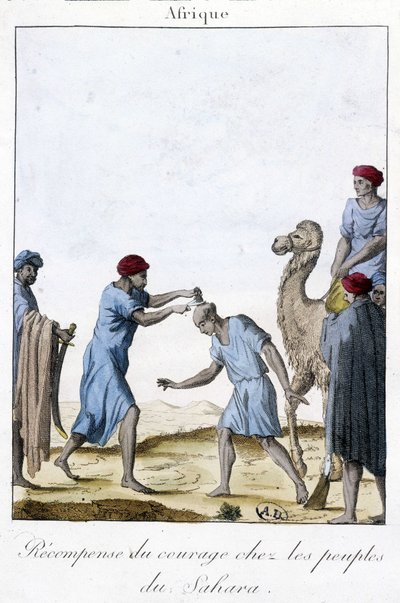 Sahra Halkları Arasında Cesaret Ödülü - Gravür by Unknown artist