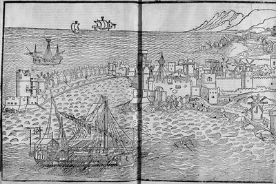 Rodos - Bernard de Breydenbach tarafından “” Les Saintes Peregrinations”da by Unknown artist