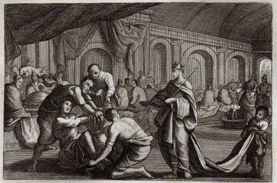 Royaumont İncil, Yeni Ahit: Gelinlik. Oğlunun düğününü yapan bir kralın, gelinliği olmayan bir adamı reddettiği benzetmesi. 1811