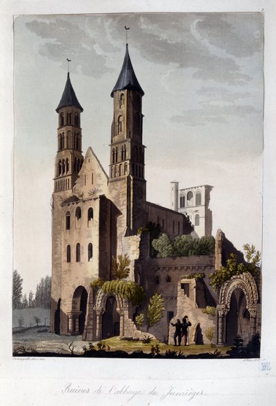 Jumieges Manastırı Harabeleri - Dr. Ferrario, ed. Milano by Unknown artist