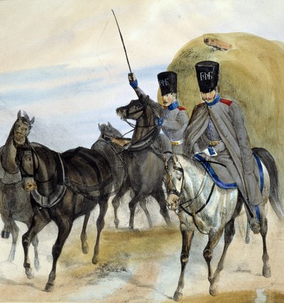 Rus Kazakları - çizim, deb. 19. yüzyıl by Unknown artist