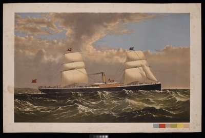 S S Bristol, White Star Line, c.1875 (baskı) by Unknown artist