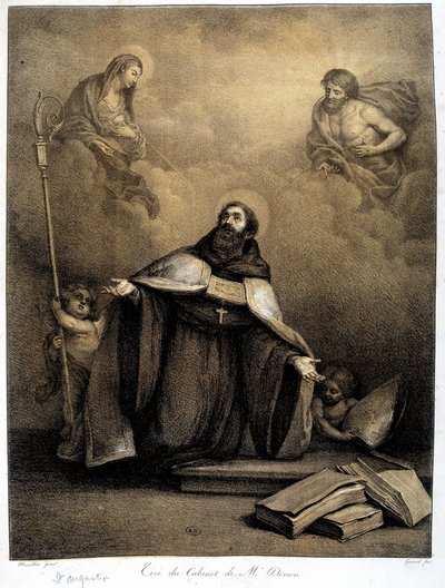 Aziz Augustine (354-430) - 19. yüzyıl by Unknown artist