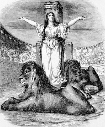 Saint Blandine, genç Hıristiyan köle, 177 yılında Lyon