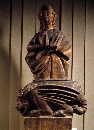 15. yüzyılın taş üzerindeki iblis Heykeli