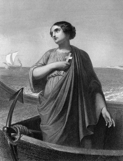 Saint Paule.Roman Patrician (347 - 404) - ““ Kutsal Kadınlar ””da. 1852. by Unknown artist