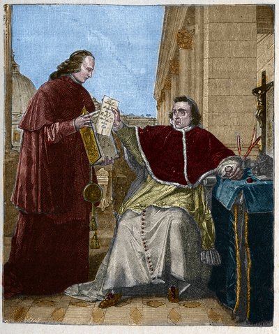 Fransa ve Vatikan arasındaki Konkordato İmzası, Papa Pius VII, 15 Ağustos by Unknown artist
