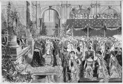 İsveç ve Norveç Kralı ve Kraliçesinin Gümüş Düğünü, II. Oscar (1829-1907) ve Sophie de Nassau (1836-1913), 6 Haziran 1882. 17 Haziran 1882 tarihli “” The Illustrous World” n¡1316