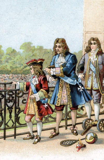 Efendim, tüm bu insanlar sizindir. Villeroi mareşalinin Louis XIV çocuğa dedi. by Unknown artist