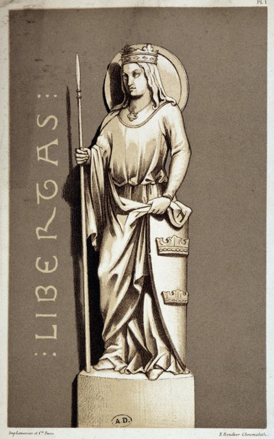 Chartres Özgürlüğünü temsil eden heykel. by Unknown artist