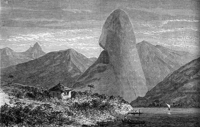Rio de Janeiro, Brezilya yakınlarında şekerli ekmek. “” Le Journal de la jeunesse” üzerine gravür by Unknown artist
