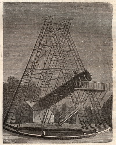 William Herschel tarafından yapılan teleskop (Friedrich Wilhelm Herschel by Unknown artist
