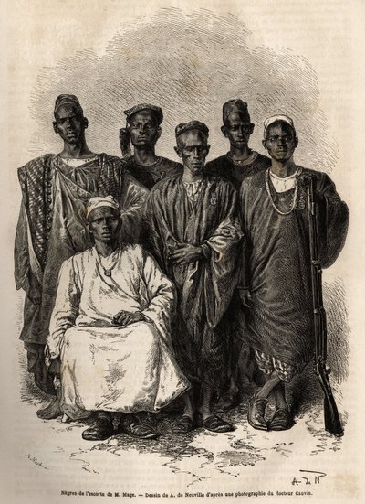 Afrikalı Mage eskortu, gemide teğmen, bir görev için Nijer