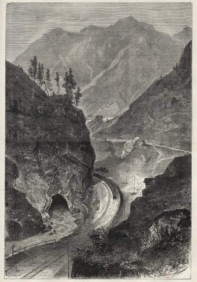 Brenner Demiryolu (Brennero) - Tirol (Tirolo - Tirol) - Gravür 1867 - by Unknown artist