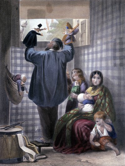 Kedi Komedisi - Kukla Montreur ve ailesi. by Unknown artist