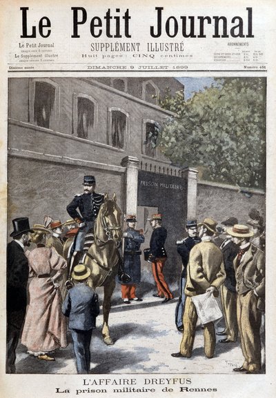Dreyfus davası: Rennes askeri hapishanesi - 09/07/1899 tarihli “” Le Petite Journal” da by Unknown artist