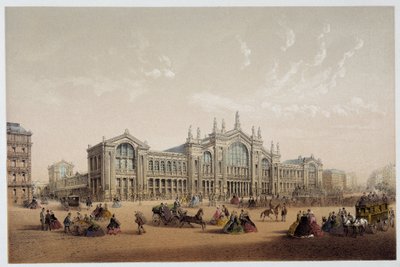 Gare du Nord - lith. 19. yüzyıl. by Unknown artist