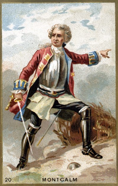 Saint-Véran Montcalm Marquis (1712 - 1759), Fransız general. 19. yüzyılın kromolitografisi. by Unknown artist