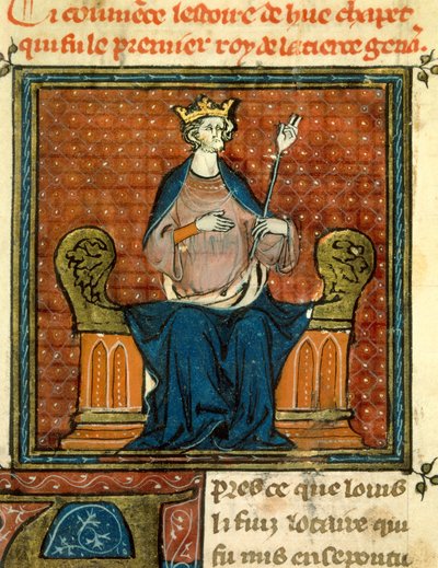 Hugues Capet Ayini (941-996) 13. veya 14. yüzyıla ait bir el yazmasından 988 Minyatür. Paris, B.N. by Unknown artist