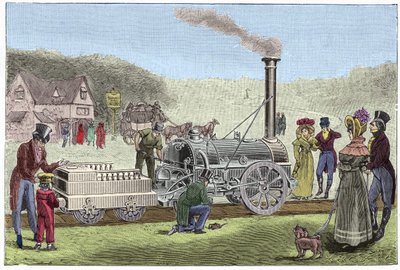 Stephenson Lokomotifi “Roket”” (1830) by Unknown artist