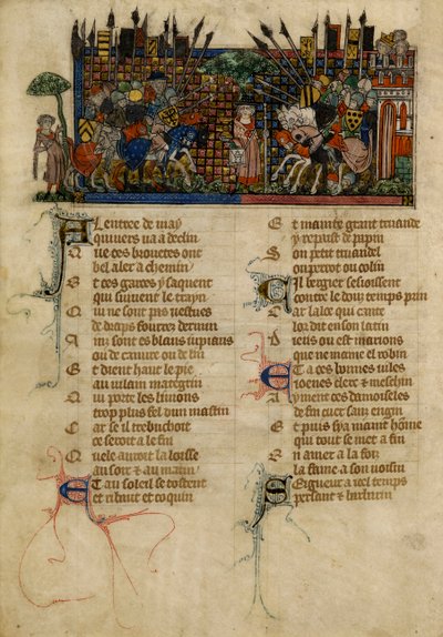 'Le Roman de la Rose'dan Annezin savaşı by Unknown artist