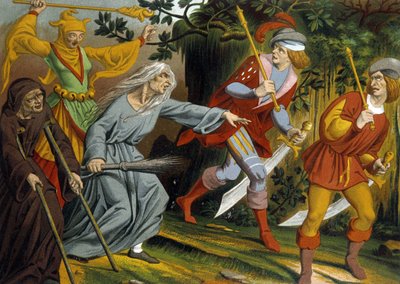 Dilenci, deli, cadı ve çavuşlar by Unknown artist
